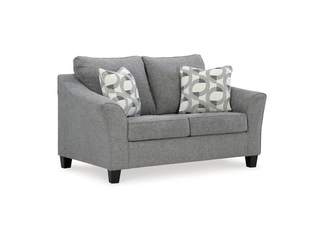 Mathonia Smoke Sofa, Loveseat, Oversized Chair And Ottoman