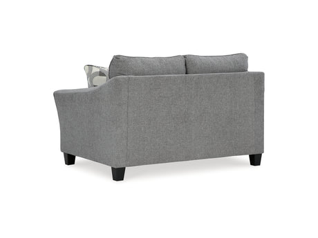 Mathonia Smoke Sofa, Loveseat, Oversized Chair And Ottoman