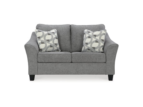 Mathonia Smoke Sofa, Loveseat, Oversized Chair And Ottoman