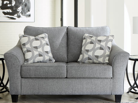 Mathonia Smoke Sofa, Loveseat, Oversized Chair And Ottoman