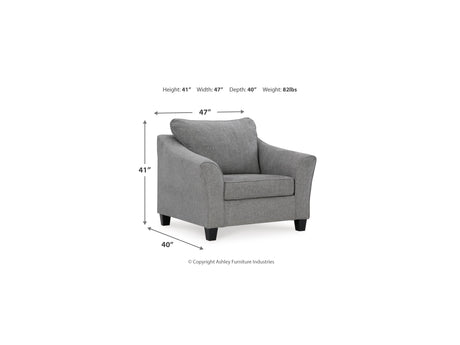 Mathonia Smoke Sofa, Loveseat, Oversized Chair And Ottoman