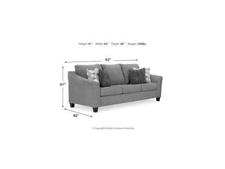 Mathonia Smoke Sofa, Loveseat, Oversized Chair And Ottoman
