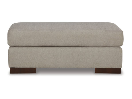 Maggie Flax Oversized Chair And Ottoman