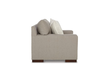 Maggie Flax Oversized Chair And Ottoman
