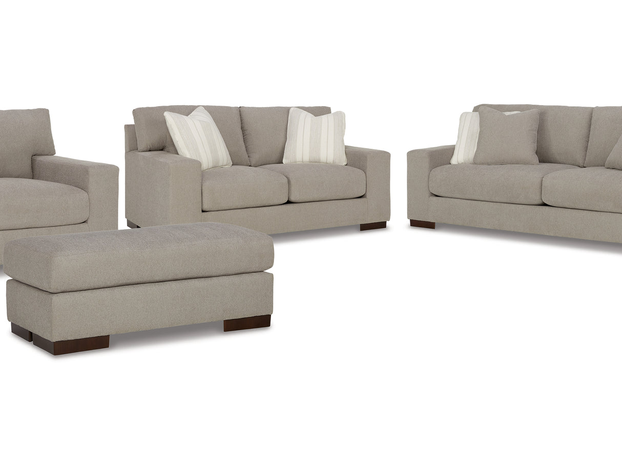 Maggie Flax Sofa, Loveseat, Oversized Chair And Ottoman