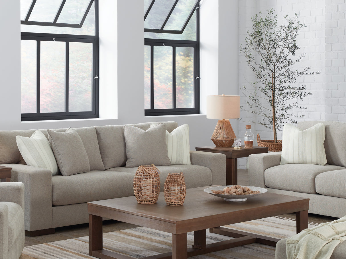 Maggie Flax Sofa, Loveseat, Oversized Chair And Ottoman