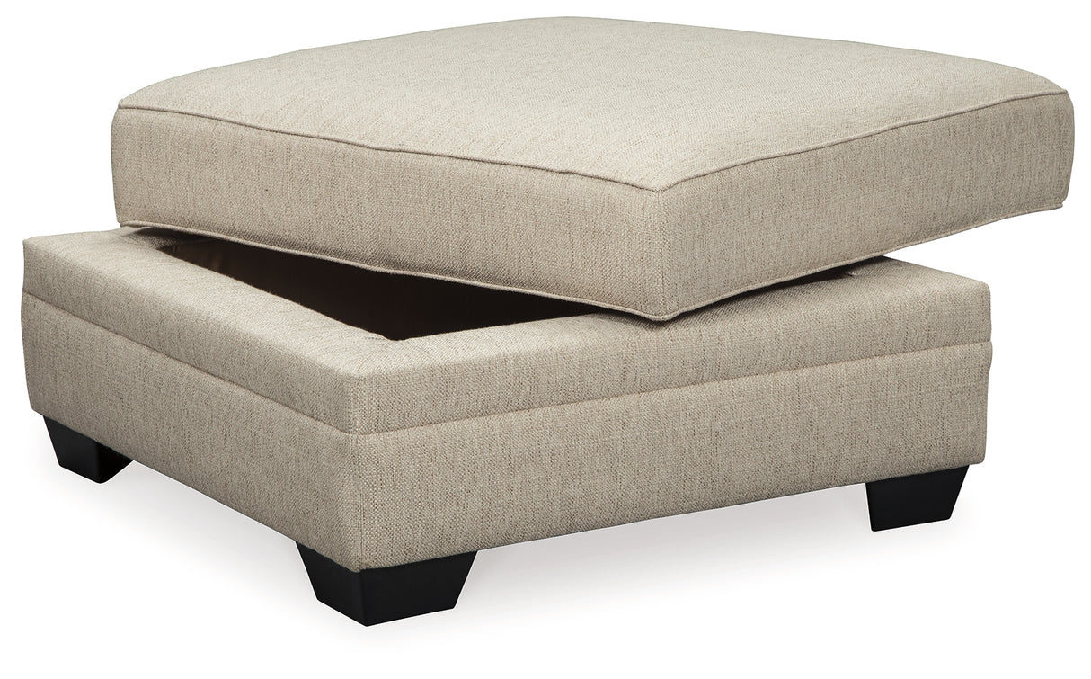 Luxora Bisque Ottoman With Storage