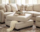 Luxora Bisque Ottoman With Storage