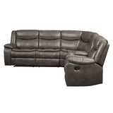 Tavin Taupe Leather-Aire Match Sectional Sofa