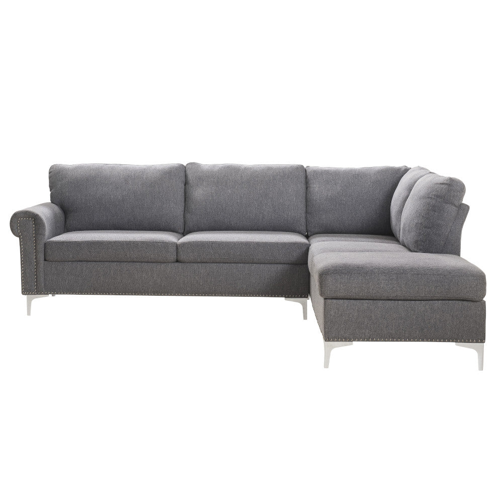 Melvyn Gray Fabric Sectional Sofa