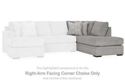 Casselbury Cement Right-Arm Facing Corner Chaise