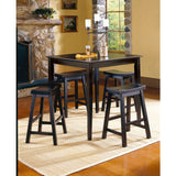 Saddleback Black Dining Stool, RTA, Set of 2