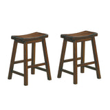 Saddleback Warm Cherry Counter Height Stool, Set of 2