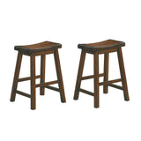 Saddleback Warm Cherry Counter Height Stool, Set of 2