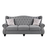 Hannes Gray Fabric Sofa