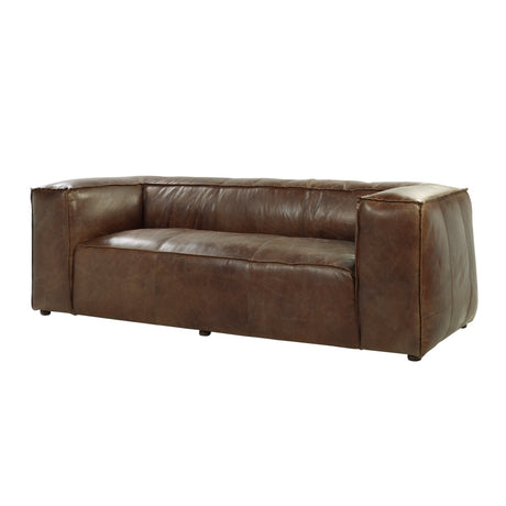 Brancaster Retro Brown Top Grain Leather Sofa