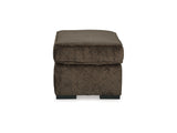 Aylesworth Chocolate Sofa, Loveseat, Oversized Chair And Ottoman