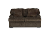 Aylesworth Chocolate Sofa, Loveseat, Oversized Chair And Ottoman