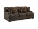Aylesworth Chocolate Sofa, Loveseat, Oversized Chair And Ottoman