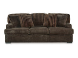Aylesworth Chocolate Sofa, Loveseat, Oversized Chair And Ottoman