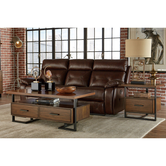 Sedley Walnut/Rustic Black Cocktail Table