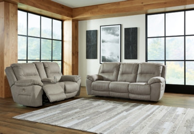 Next-Gen Gaucho Putty Power Reclining Sofa And Loveseat