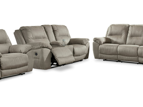 Next-Gen Gaucho Putty Power Reclining Sofa And Loveseat