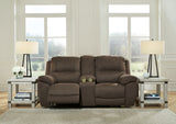 Next-Gen Espresso Gaucho Reclining Loveseat With Console