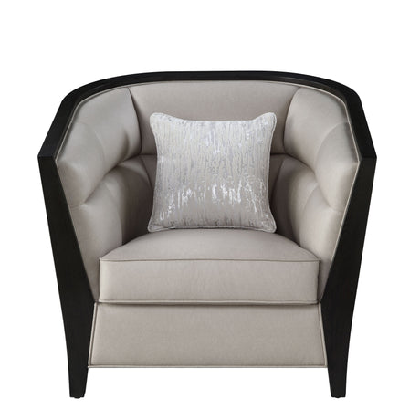 Zemocryss Beige Fabric Chair
