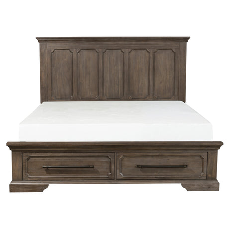 Toulon Queen Platform Bed With Footboard Storage
