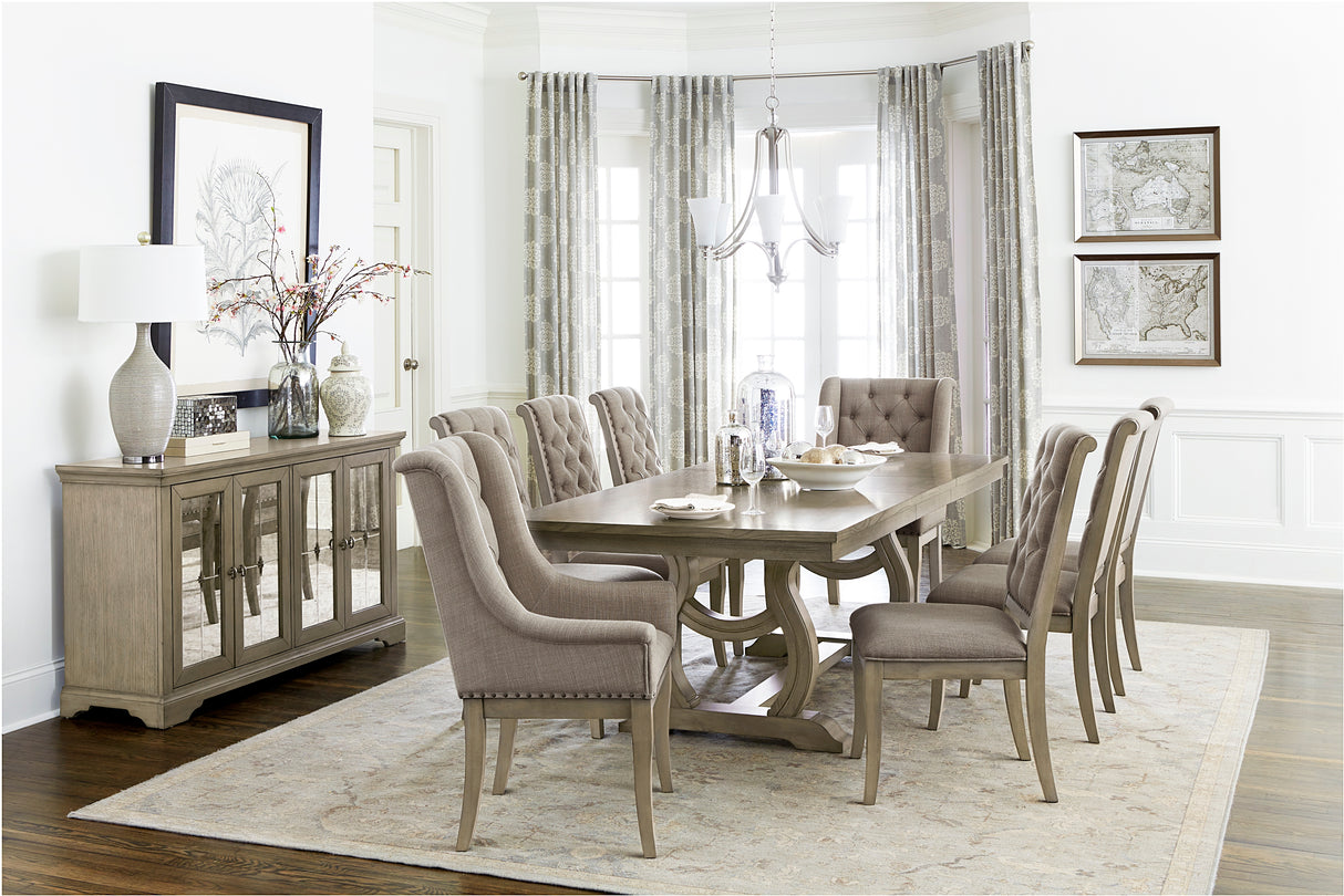 Vermillion Gray Cashmere Dining Table