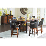 Bayshore Brown Swivel Counter Height Chair