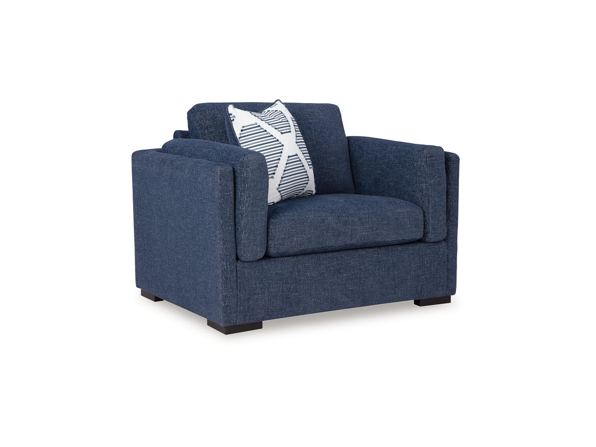 Evansley Navy Oversized Chair And Ottoman