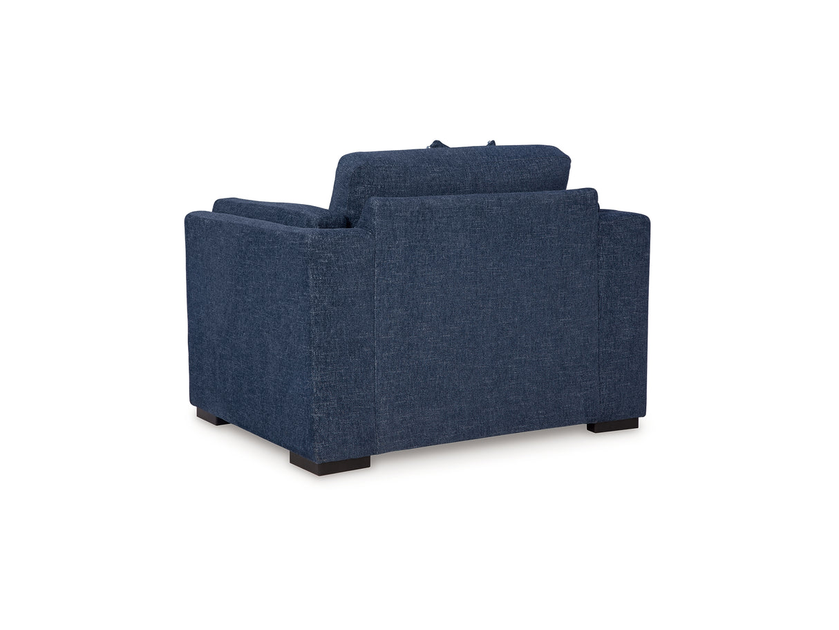 Evansley Navy Oversized Chair And Ottoman