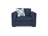 Evansley Navy Oversized Chair And Ottoman