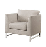 Varali Beige Linen Chair
