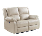 Zuriel Beige Synthetic Leather Recliner