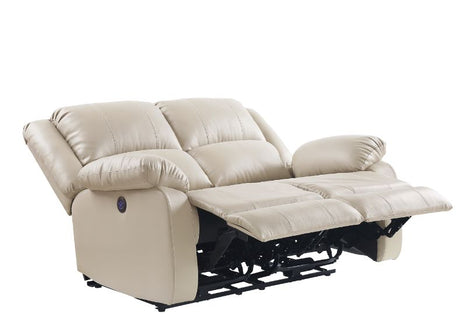 Zuriel Beige Synthetic Leather Recliner