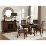 Lordsburg Brown Cherry Round Dining Table