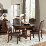 Lordsburg Brown Cherry Round Dining Table