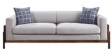 Pelton Fabric & Walnut Finish Sofa