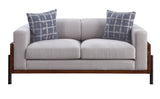 Pelton Fabric & Walnut Finish Loveseat