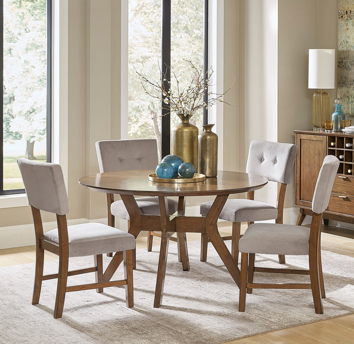 Edam Brown Round Dining Table