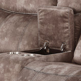Zubaida Two Tone Chocolate Velvet Loveseat