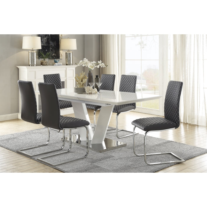 Yannis White High Gloss Dining Table