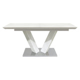 Yannis White High Gloss Dining Table