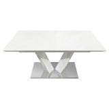 Yannis White High Gloss Dining Table