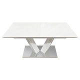 Yannis White High Gloss Dining Table