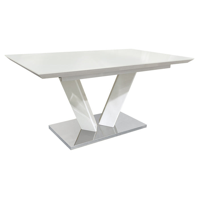 Yannis White High Gloss Dining Table