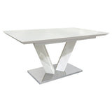 Yannis White High Gloss Dining Table